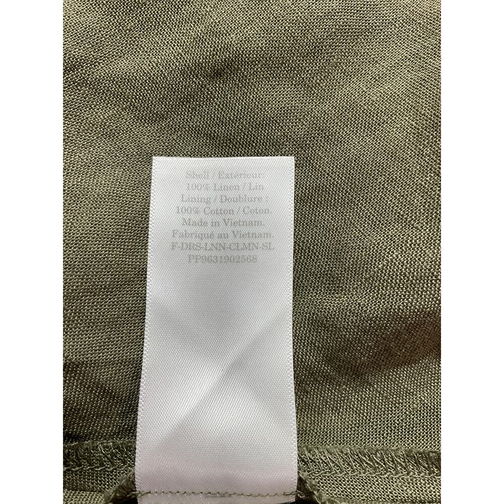 Everlane 'The Linen' Green Bias Cut Dress Size 2 - Picture 5 of 5